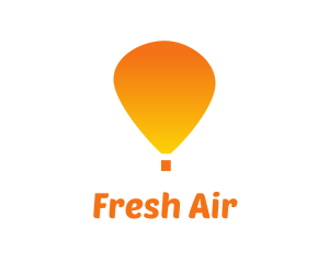 Orange Hot Air Balloon logo design