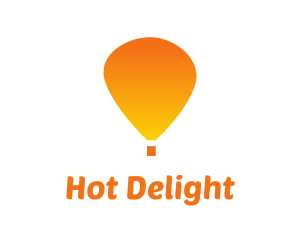 Orange Hot Air Balloon logo design