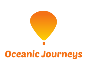 Voyage - Orange Hot Air Balloon logo design