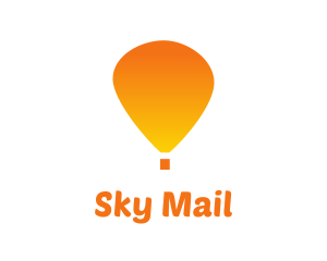 Orange Hot Air Balloon logo design