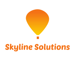 Orange Hot Air Balloon logo design