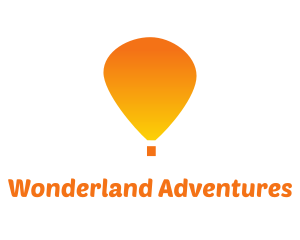 Orange Hot Air Balloon logo design