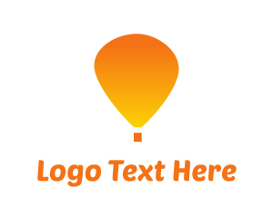 Orange Hot Air Balloon Logo