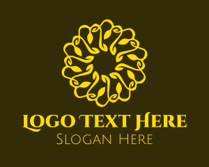 Golden Yellow Mandala Logo