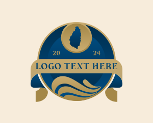 Saint Lucia Beach Map Logo