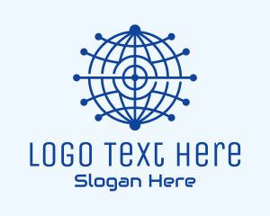 Virtual - Global Network Company logo design