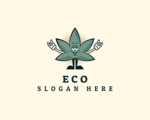 Weed Shop - Cool Marijuana Leaf logo design