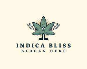 Indica - Cool Marijuana Leaf logo design