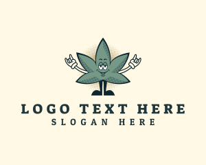 Indica - Cool Marijuana Leaf logo design