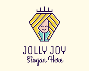 Jolly - Happy Crown Princess logo design