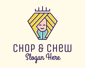 Sweet - Happy Crown Princess logo design