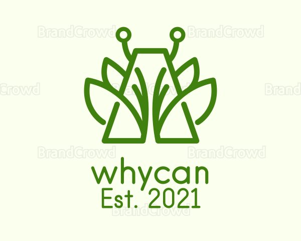 Green Symmetric Plant Logo