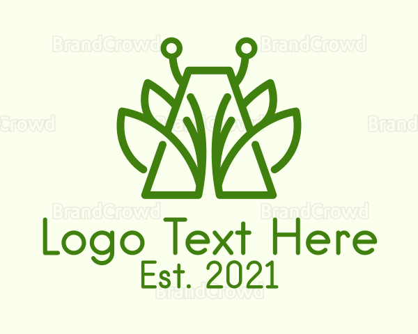 Green Symmetric Plant Logo