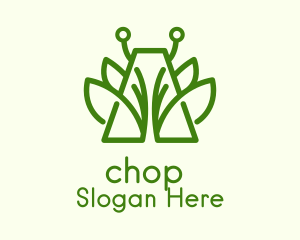 Green Symmetric Plant  Logo