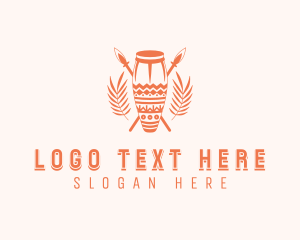 Traditional - Musical African Conga logo design