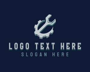 Cogwheel - Wrench Mechanic Garage logo design