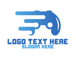 Gun - Tech Game Controller logo design