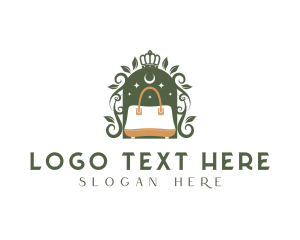 Luxury - Floral Crown Bag logo design