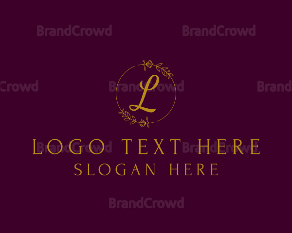 Elegant Floral Wreath Logo