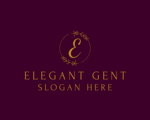 Elegant Floral Wreath logo design