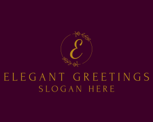 Elegant Floral Wreath logo design