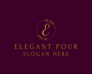 Elegant Floral Wreath logo design