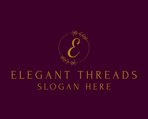 Elegant Floral Wreath logo design