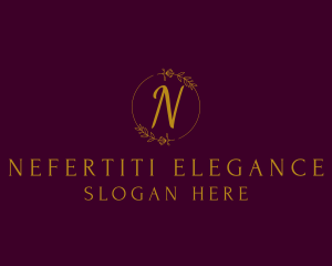 Elegant Floral Wreath logo design