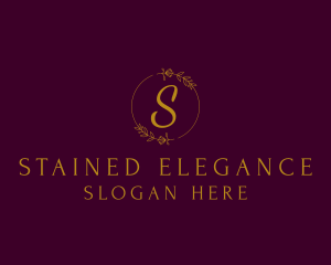 Elegant Floral Wreath logo design