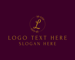 Expensive - Elegant Floral Wreath logo design