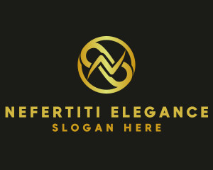 Luxury Business Letter N logo design