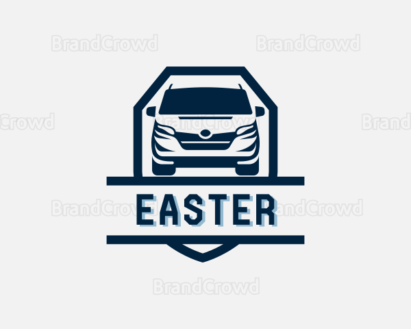 Driving Van Transportation Logo