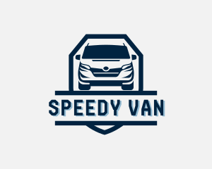 Van - Driving Van Transportation logo design