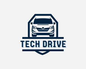 Driving Van Transportation logo design