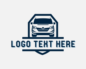 Minivan - Driving Van Transportation logo design