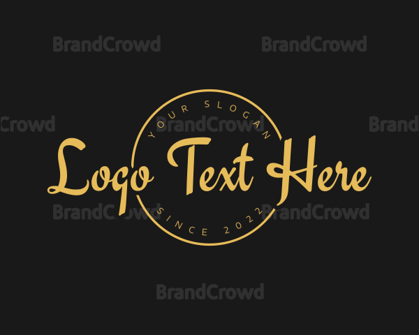 Golden Luxurious Wordmark Logo