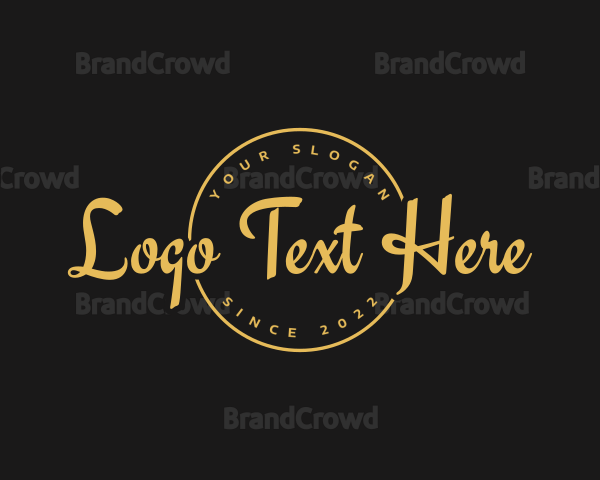 Golden Luxurious Wordmark Logo