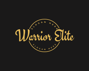 Golden Luxurious Wordmark  Logo