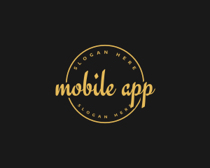 Golden Luxurious Wordmark  Logo
