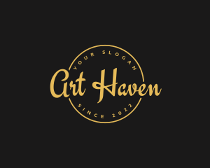 Golden Luxurious Wordmark  logo design