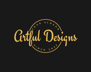 Golden Luxurious Wordmark  logo design