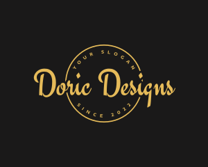 Golden Luxurious Wordmark  logo design