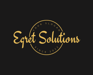 Golden Luxurious Wordmark  logo design