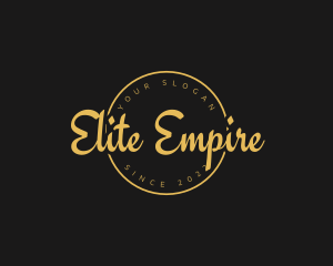 Golden Luxurious Wordmark  logo design