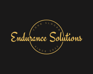 Golden Luxurious Wordmark  logo design