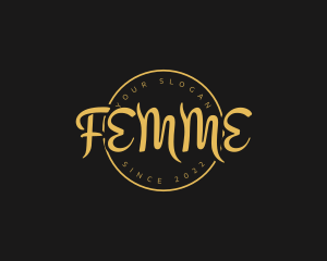 Golden Luxurious Wordmark  logo design