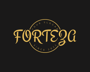 Golden Luxurious Wordmark  logo design