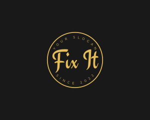 Golden Luxurious Wordmark  logo design