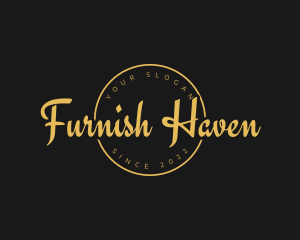 Golden Luxurious Wordmark  logo design