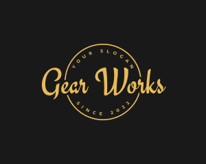 Golden Luxurious Wordmark  logo design